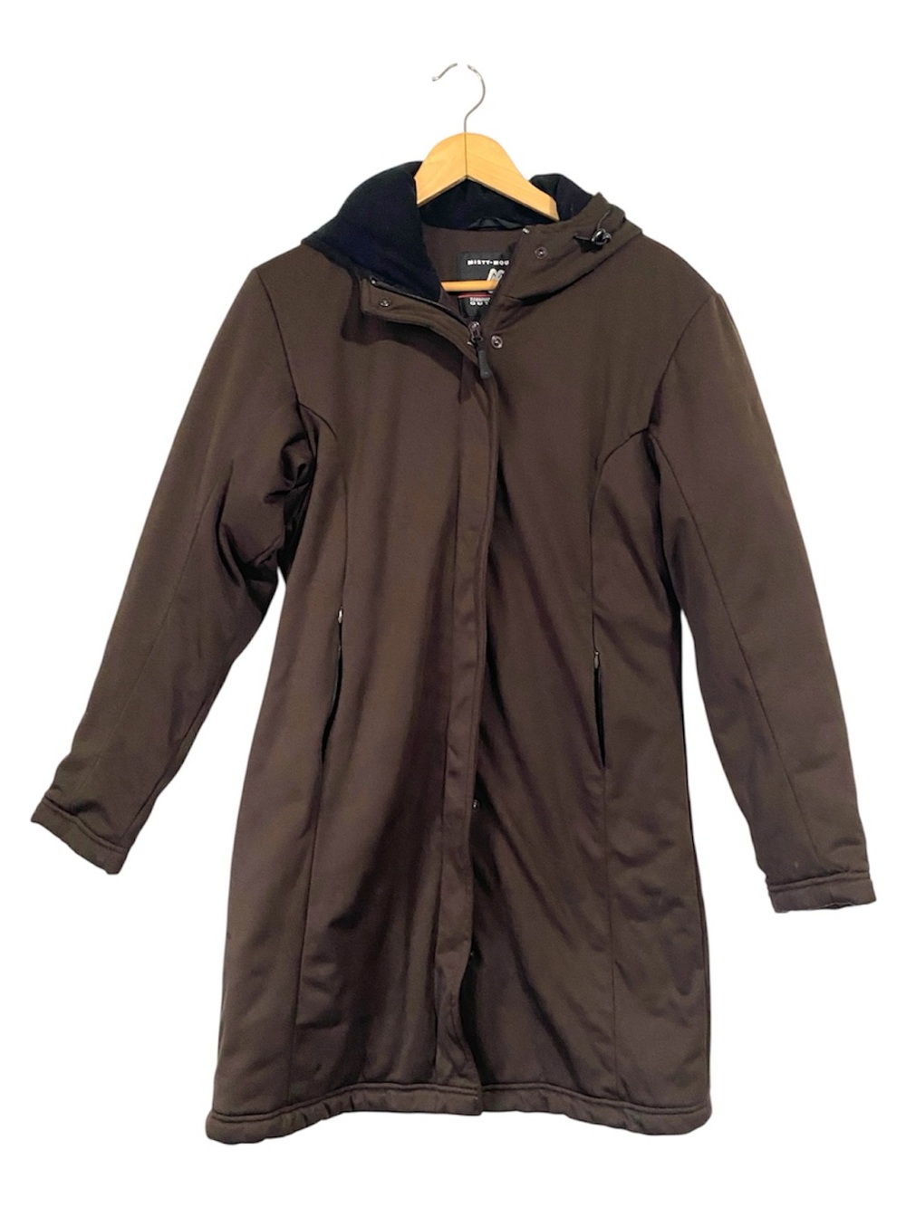 Misty Mountain Brown Long Softshell Jacket Parka Women's Hooded size Small